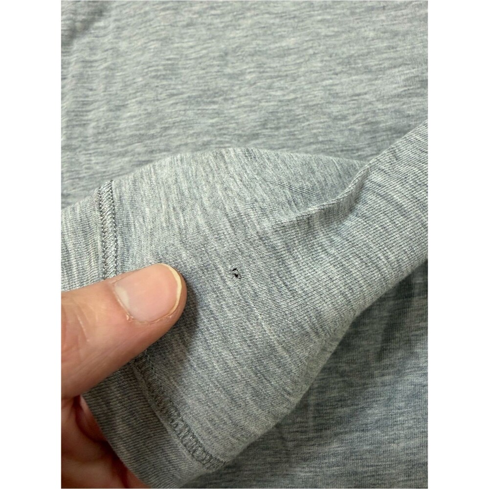Ivivva-Lululemon Youth Heather Gray Long Sleeve Crew Top *Flawed* - Picture 7 of 7